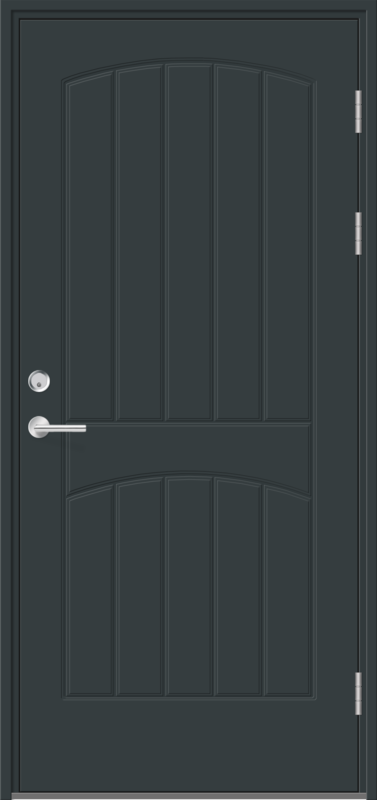 Дверной блок крашенный входной THERMO 1 глухой цвет Серый М 9х21 (884х2085)