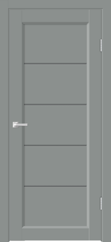 Межкомнатная дверь EMALUX STYLE 1 со стеклом без притвора Серый агат 600х2000