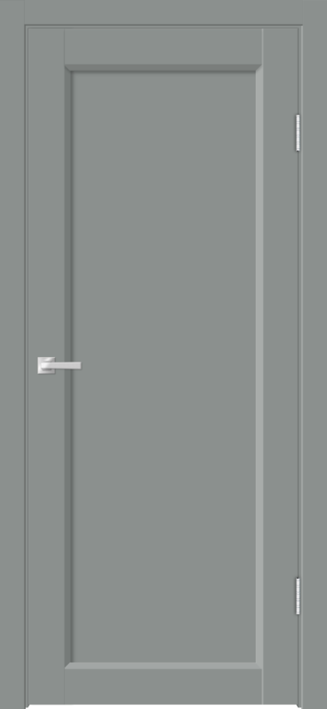 Межкомнатная дверь EMALUX STYLE 3 глухое 4P без притвора Серый агат 600х2000