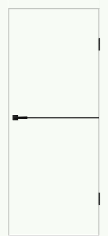 Белый Опал, 900х2000, LR, б/врезки замка и петель, кромка ABS 2мм с 4х ст., цвет черный, молдинг цвет черный