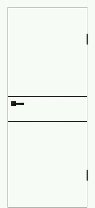 Белый Опал, 900х2000, LR, б/врезки замка и петель, кромка ABS 2мм с 4х ст., цвет черный, молдинг цвет черный