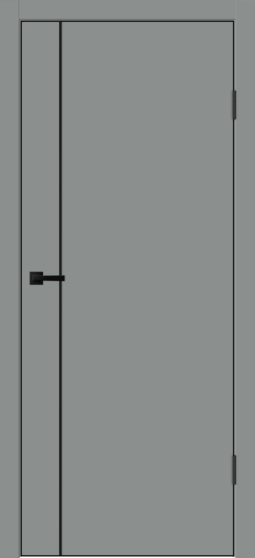 Межкомнатная дверь EMALUX GALANT M1 глухое без притвора Серый агат 600х2000