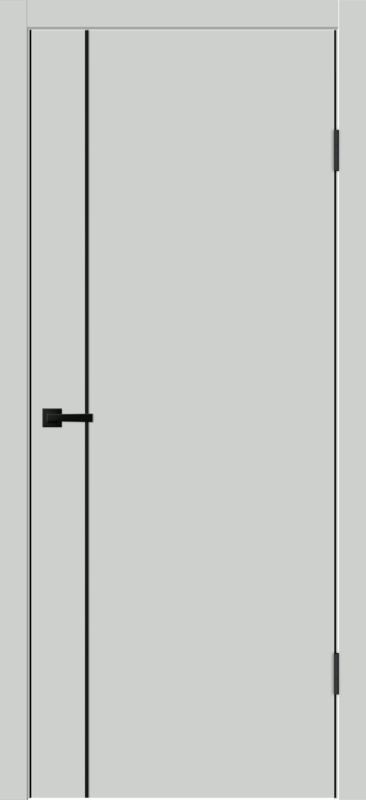 Доломит, 900х2000, LR, з. M1895 BL (черный), без врезки п/петли, чёрная алюм. кромка с 4х ст.