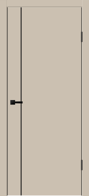 Межкомнатная дверь EMALUX TECHNO BLACK облегченное MV1 глухое Кварцит 600х2000