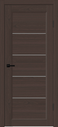 Межкомнатная дверь SOFTWOOD STYLE 1 со стеклом без притвора Орех американский шоколад 600х2000
