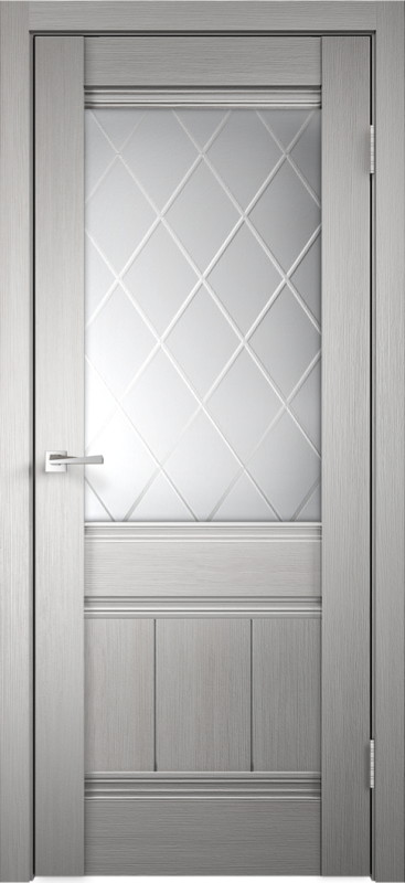 Межкомнатная дверь 3D Flex UNICA 11 со стеклом без притвора Белый 600х2000