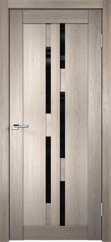 Межкомнатная дверь 3D Flex UNICA 7 со стеклом без притвора Капучино 600х2000