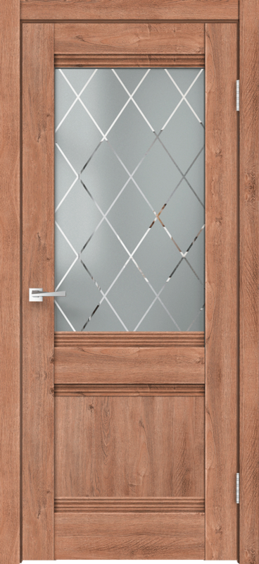 Межкомнатная дверь 3D Flex ТОСКАНА со стеклом без притвора Цвет Дуб Бельмонт 600х2000