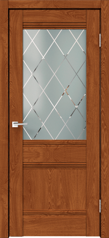 Межкомнатная дверь 3D Flex ТОСКАНА со стеклом без притвора Дуб тёрнер коричневый 600х2000