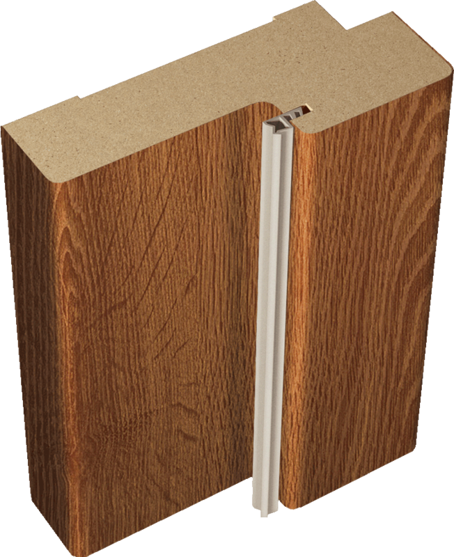 Дверная коробка 3D Flex 70х28мм без присадки Дуб тёрнер коричневый 2 стойки и перекладина 1000мм