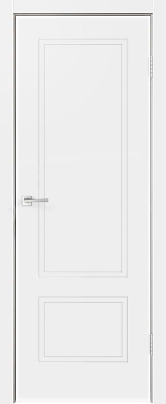 Межкомнатная дверь крашенное ALASKA глухое 2P без притвора Белый 600х2000