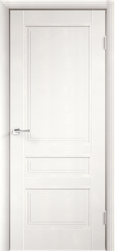 Межкомнатная дверь эмаль структурная LAURA глухое 3P без притвора Белый 900х2000