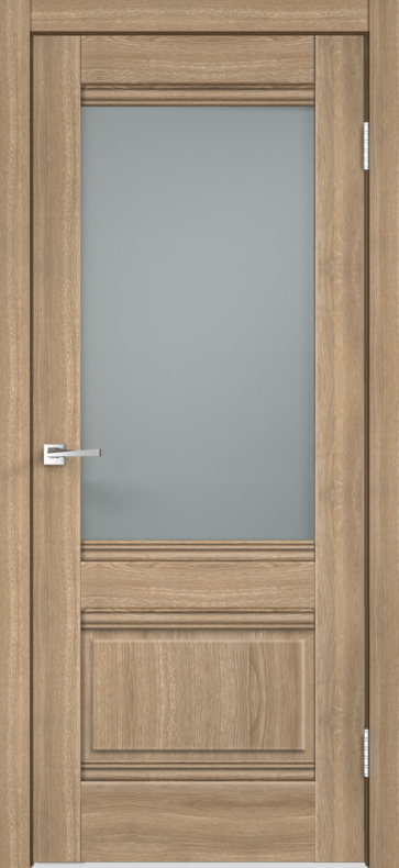 Межкомнатная дверь экошпон ALTO со стеклом 2V без притвора Дуб европейский 600х2000