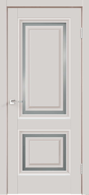 Межкомнатная дверь экошпон FLY 1 без притвора Эмалит серый 600х2000