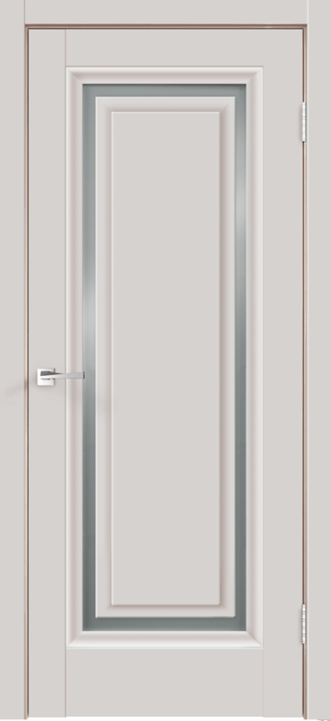 Межкомнатная дверь экошпон FLY 4 без притвора Эмалит серый 600х2000