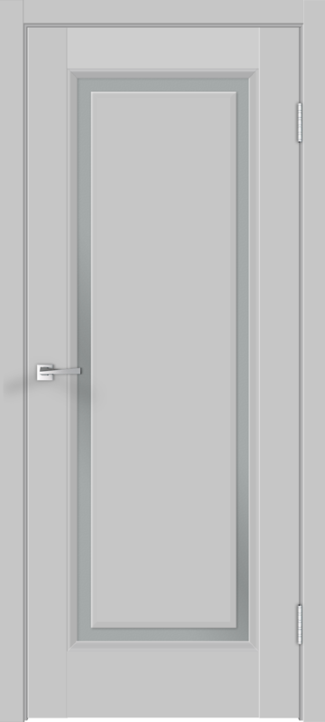 Межкомнатная дверь экошпон FLY 61 без притвора Эмалит серый 600х2000
