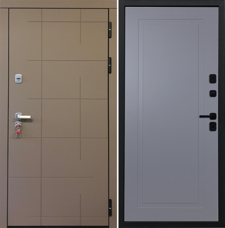 Черный, 860x2050, R, з. KALE 252, з. Бордер ЗВ8-6К5, петли 3шт., внеш. отд. - МДФ 10мм, Муссон софт, Н-10 Силк маус