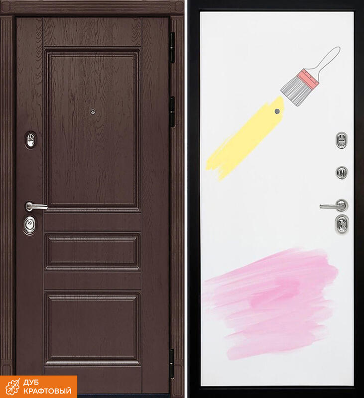 Металлическая дверь ВД- 90 Чёрный 960x2050