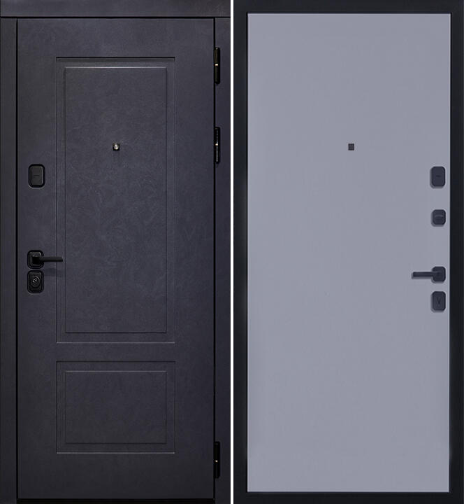 Черный, 860x2050, L, з. KALE 252, з. Бордер ЗВ8-6К5, петли 3шт., внеш. отд. - МДФ 10мм, Венеция Индиго, Д-1 Силк маус