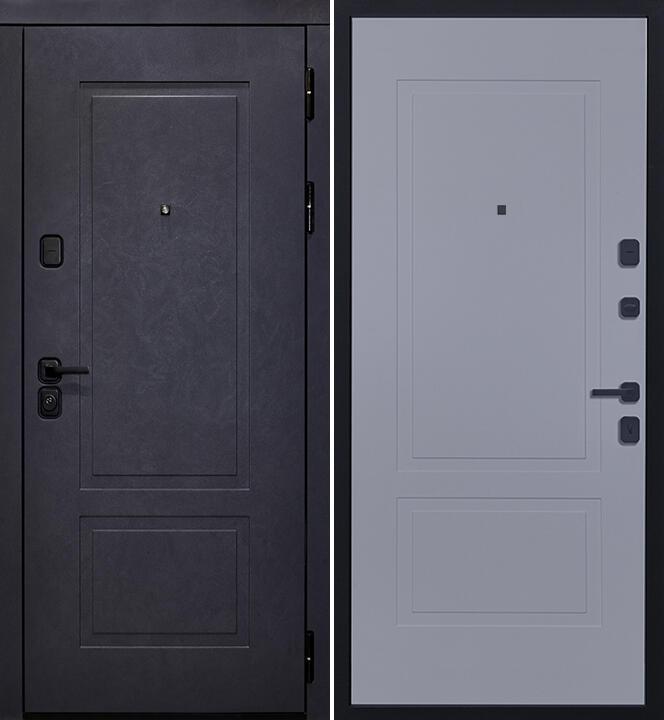 Черный, 960х2050, L, з. KALE 252, з. Бордер ЗВ8-6К5, петли 3шт., внеш. отд. - МДФ 10мм, Венеция Индиго, Н-7 Силк маус