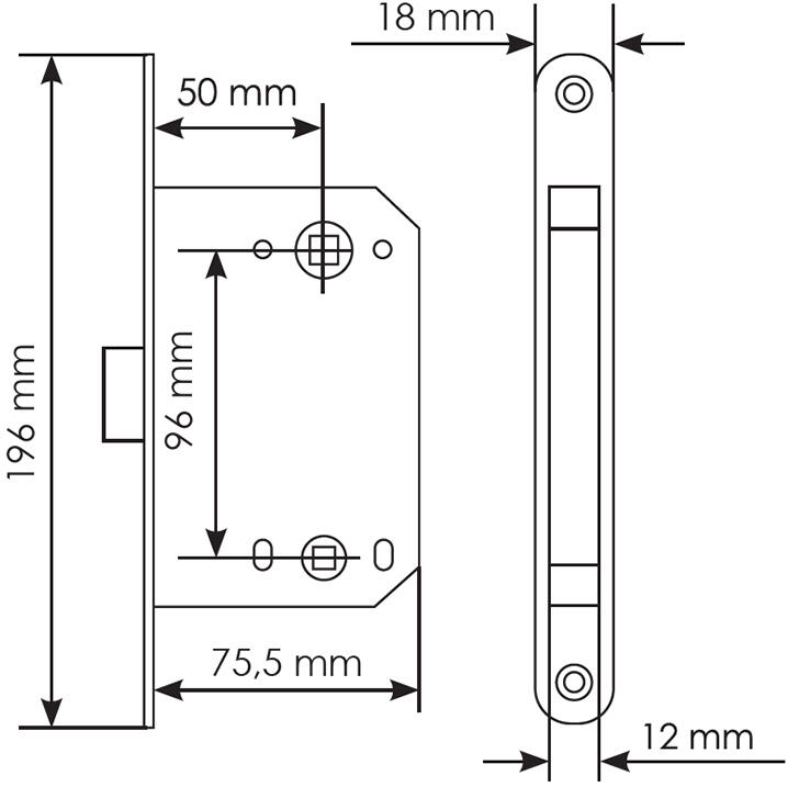 1895P AB, защелка бесшумная многофункциональная, цвет - бронза