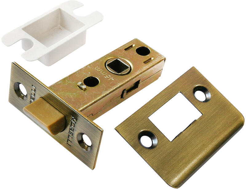 Защелка межкомнатная, с пластиковым язычком LP6-45 AB античная бронза