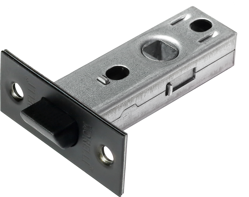 Защелка межкомнатная, с пластиковым язычком LP6-45 BL Черный