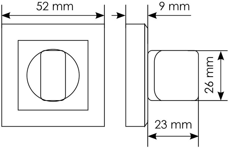 MH-WC-S BL, завертка сантехническая, цвет - черный