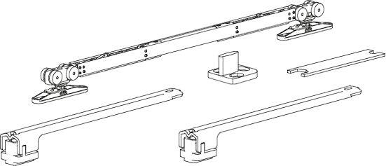 SLIDING SET 3, комплект двойной доводчик, дверь до 40кг