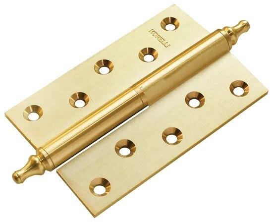 Петля латунная с коронкой левая MB 120X80X3.5 золото матовое