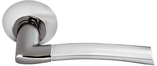 MH-06 SN/BN, ручка дверная "Пиза", цвет - бел. никель/черн. никель