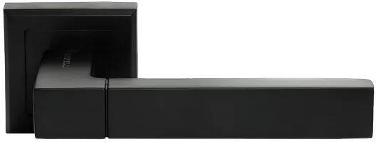 MH-28 BL-S, ручка дверная "Fukoku", на квадратной накладке, цвет - черный