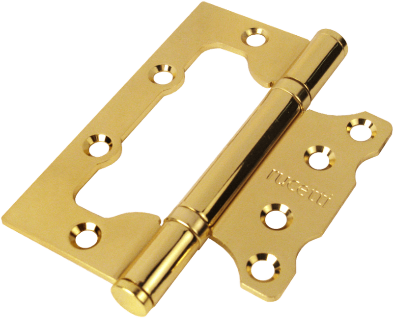 Петля стальная без врезки RFH-100*75*2,5 Золото