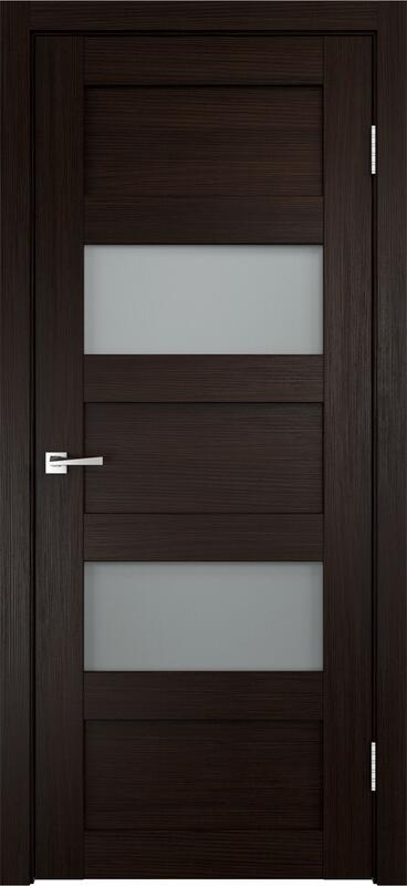 Венге, 800х2000, LR, б/врезки замка и петель, стекло Мателюкс