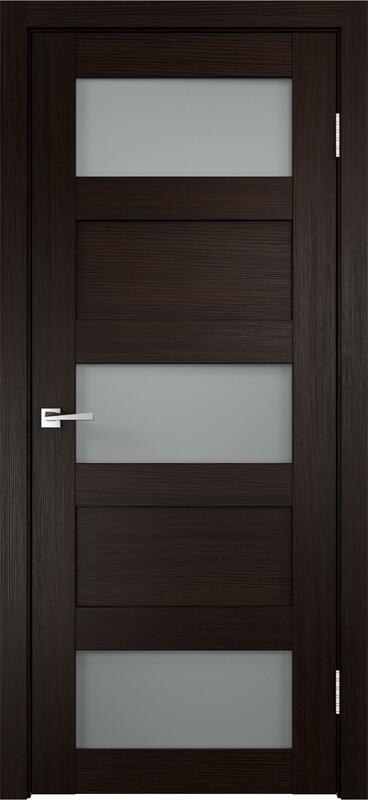Венге, 800х2000, LR, б/врезки замка и петель, стекло Мателюкс