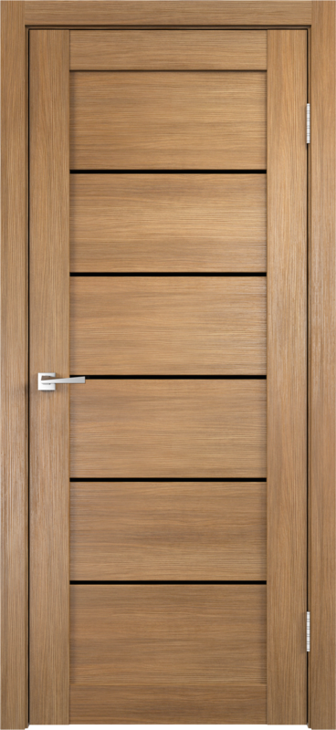 Дуб золотой, 700х2000, LR, б/врезки замка и петель, стекло Лакобель черное