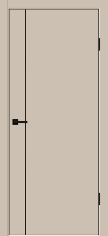Кварцит, 600х2000, LR, з. M1895 BL (черный), с отв. пл., без врезки п/петли, черн. ал. кромка с 4х ст.