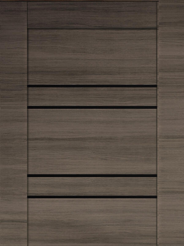 Дуб серый поперечный, 900х2000, LR, б/врезки замка и петель, стекло Лакобель черное