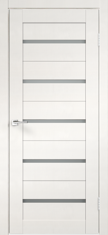 Осина Белая, 700х2000, LR, з. Morelli 1870Р SN, с отв. пл., петли RFN 100х70х2,5 SN 2 шт, стекло Мателюкс