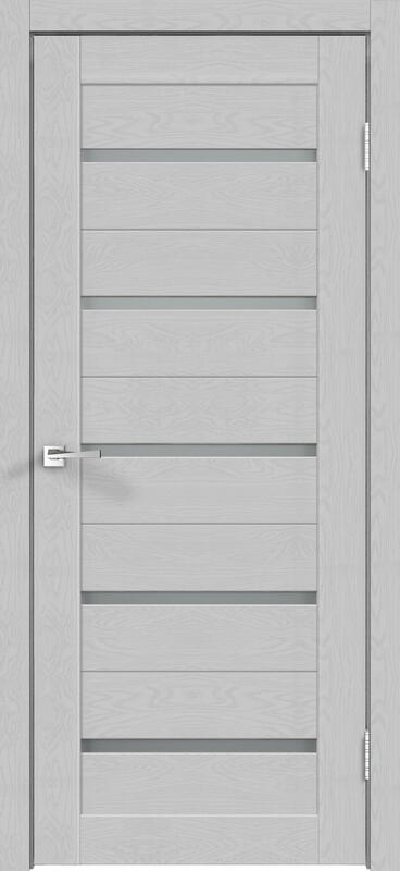 Грей Эмалит текстурный, 900х2000, LR, б/врезки замка и петель, стекло Мателюкс