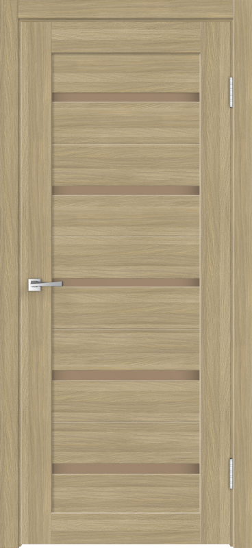 Дуб Бавария, 600х2000, LR, б/врезки замка и петель, стекло Мателюкс Бронза