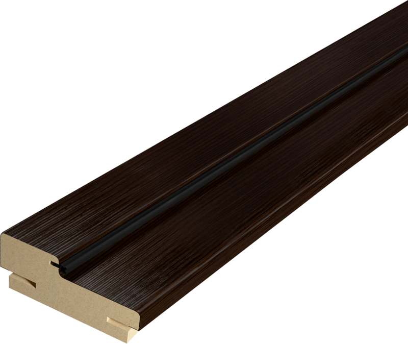 Дверная стойка экошпон 74х30х2100мм телескопическая (для дверей без притвора) 44 Венге