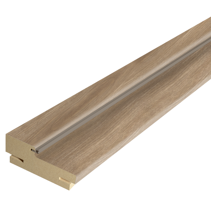 Дверная стойка экошпон 80х38х2400мм (для дверей без притвора) телескопическая 44 Дуб европейский