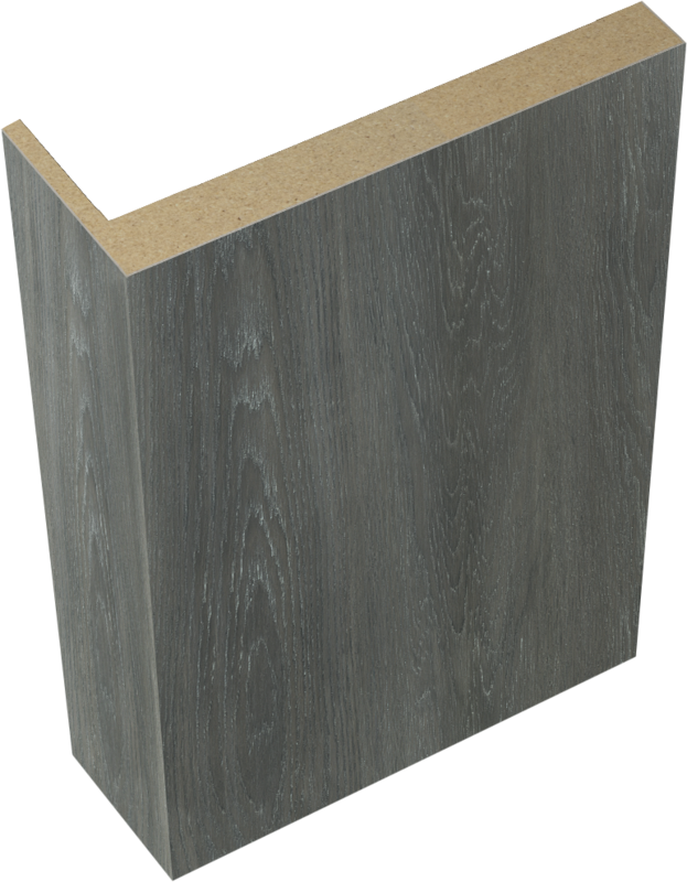 Дверной наличник экошпон телескопический L (8мм) Дуб шале графит 100х25х2200