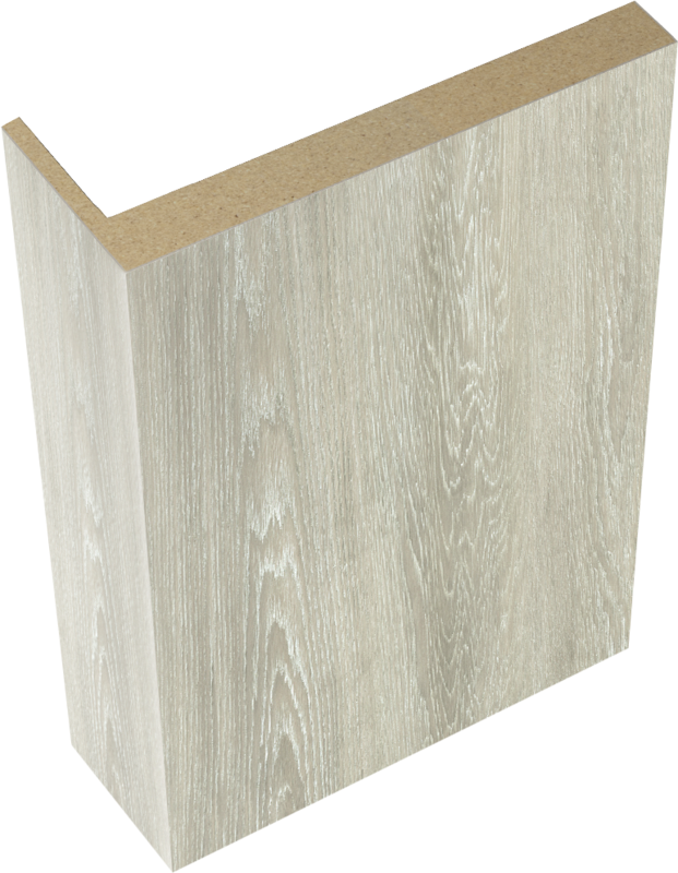 Дверной наличник экошпон телескопический L (8мм) Дуб шале седой 100х25х2200