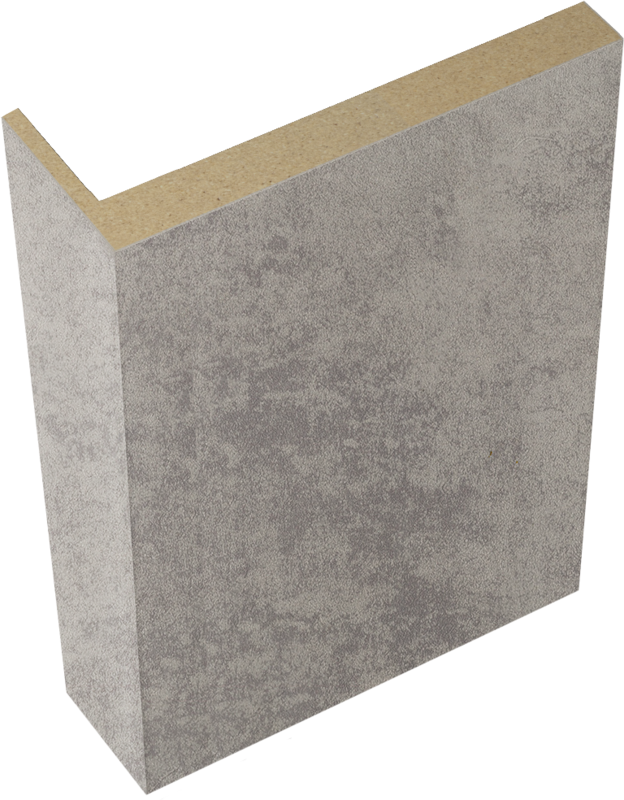 Дверной наличник экошпон телескопический L (8мм) Муар светло-серый 100х25х2200