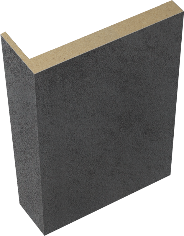 Дверной наличник экошпон телескопический L (8мм) Муар тёмно-серый 100х25х2200