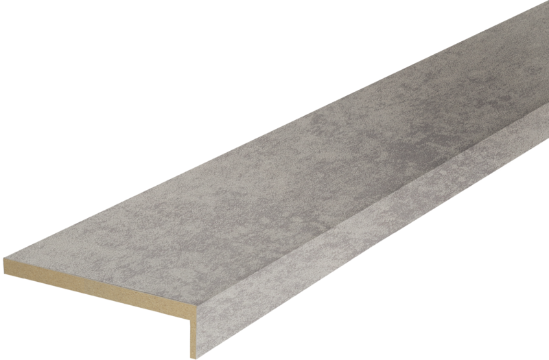 Дверной наличник экошпон телескопический L (8мм), Муар светло-серый 70х25х2150
