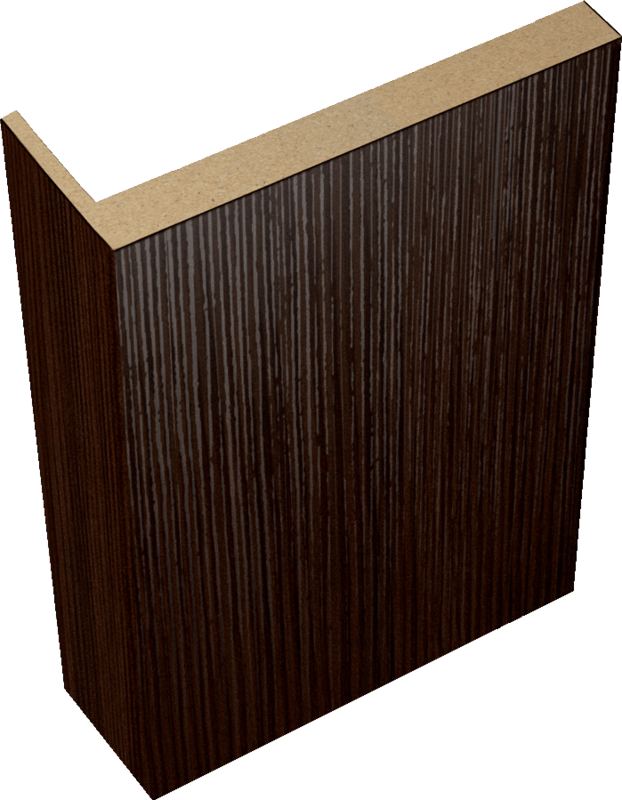 Дверной наличник экошпон телескопический L (8мм), Венге 70х25х2150