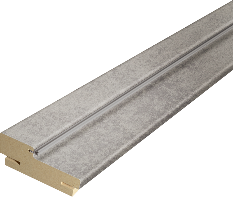 Дверная стойка экошпон 70х26х2100мм (для дверей без притвора) телескопическая 44 Муар светло-серый